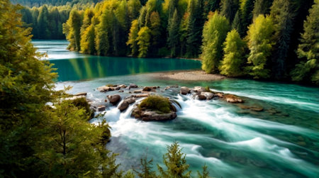 panoramic view of turquoise water