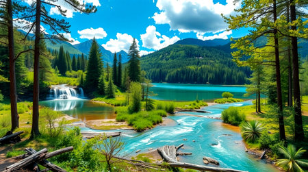 Beautiful view of the turquoise emerald water of the Karagol (Black Lake).