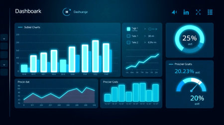 Futuristic virtual graphic touch user interface HUD. For web design and application interface, also...