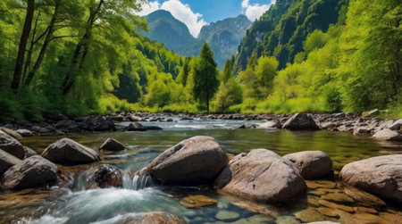 Mountain river in the Caucasus. Mountain river in the Caucasus.