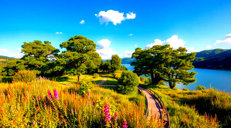 Beautiful landscape of Lake Tekapo, South Island, New Zealandの写真素材