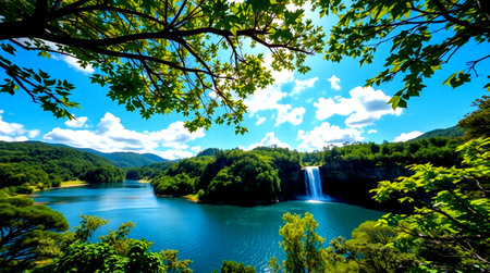Beautiful view of Plitvice Lakes National Park, Croatia.の写真素材