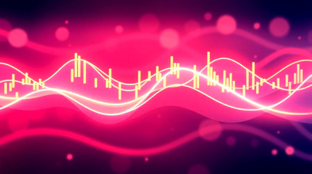 3d rendering of abstract digital sound wave background. Sound wave concept.