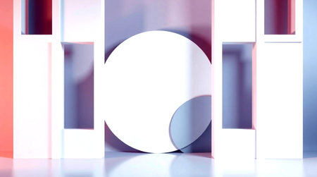 Abstract background with geometric shapes. 3d rendering, 3d illustration.