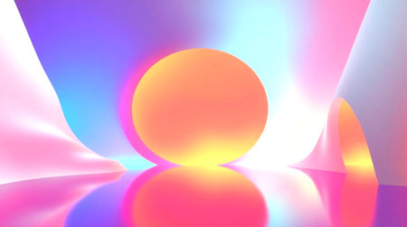 3d render of a surreal background with a simple geometric pattern.