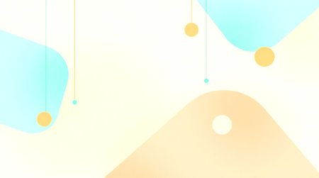 abstract background with circles and lines in pastel colors, vector illustration