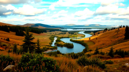 Landscape of Lake Tekapo, South Island, New Zealand.の写真素材