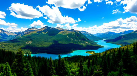 Lake Louise in Banff National Park, Alberta, Canada. Panoramic view.の写真素材