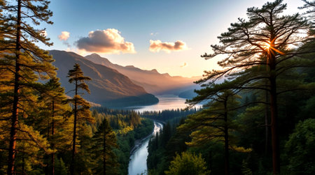 Sunset over Lake Wakatipu, Queenstown, New Zealand