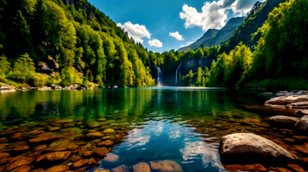 Beautiful view of Plitvice Lakes National Park, Croatia.