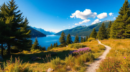Panoramic view of Lake Wakatipu, Queenstown, New Zealand