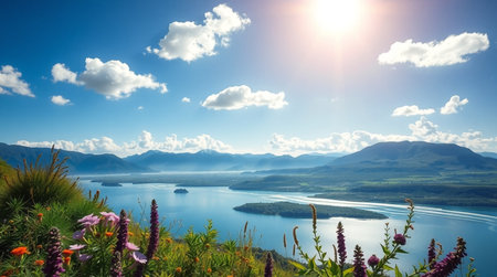 Panoramic view of Lake Tekapo, South Island, New Zealand