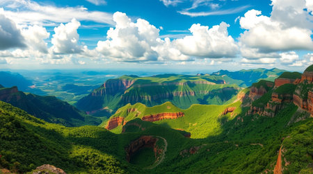Panoramic view of a canyon national parkの写真素材