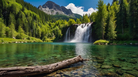 Beautiful view of a waterfall