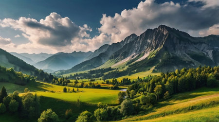 Beautiful summer landscape in the mountains. Ukraine, Carpathians.