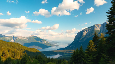 Beautiful view of Lake McDonald in Glacier National Park, Montana.