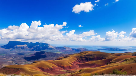 View from the top of the Painted Hills, Arizona, USAの写真素材
