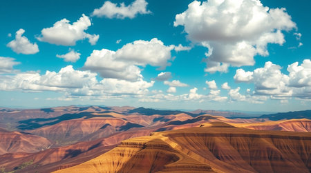 Beautiful landscape of the Danxia landform in Zhangye, Gansu Province, Chinaの写真素材
