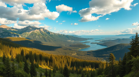 Mountains and lake in the mountains. Altai, Siberia, Russia