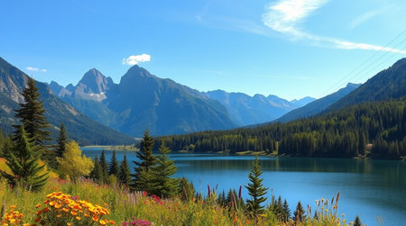 Glacier National Park, Montana, USA. Summer landscape.