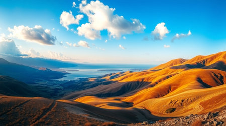 Panoramic view of Maspalomas Dunes, Gran Canaria, Canary Islands, Spainの写真素材