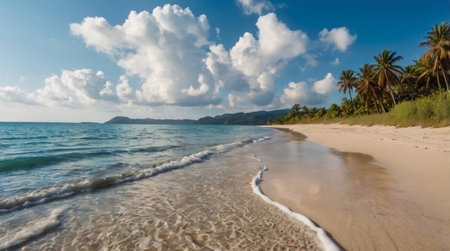 Tropical beach at Seychelles, Praslin