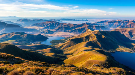 Panoramic view of Lake Wakatipu, Queenstown, New Zealandの写真素材