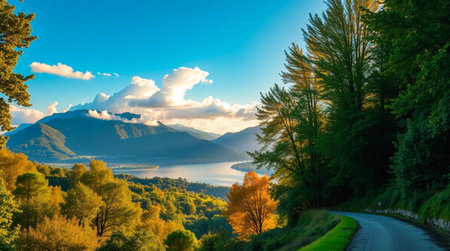 Autumn view of Lake Wakatipu, Queenstown, New Zealand
