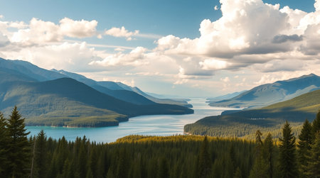 Lake Louise, Banff National Park, Alberta, Canada. Beautiful summer landscape.の写真素材