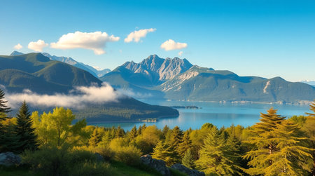 Panoramic view of Lake Wakatipu, Queenstown, New Zealand