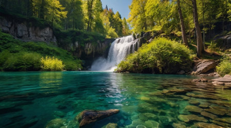 Panoramic view of Plitvice Lakes National Park, Croatia