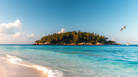 Tropical beach at Seychelles, Mahe islandの写真素材