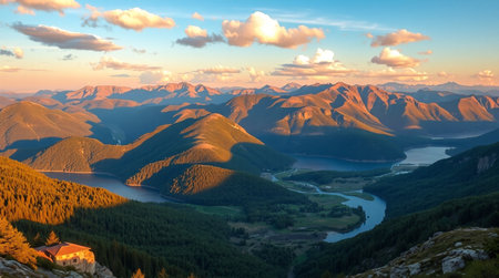Sunset over Lake Wakatipu, Queenstown, New Zealand