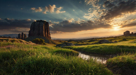 Sunset in Monument Valley, Arizona, United States of America.