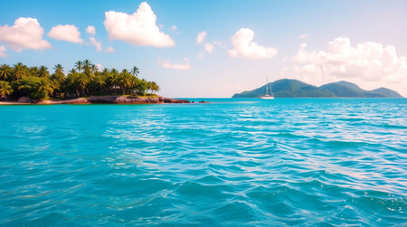 Tropical beach at Seychelles, Praslin