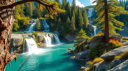 Waterfall in Yosemite National Park, California, United States of America