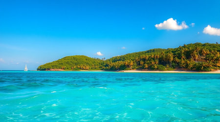 Beautiful tropical beach at Seychelles, Praslin islandの写真素材