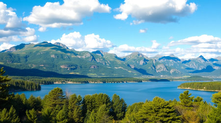 Panoramic view of Lake Tekapo, South Island, New Zealandの写真素材