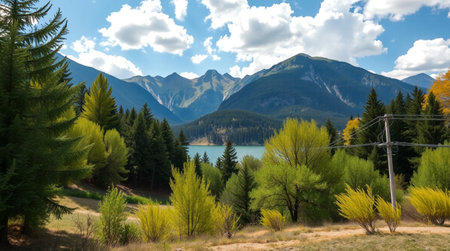 Landscape view of Lake Wakatipu, Queenstown, New Zealandの写真素材