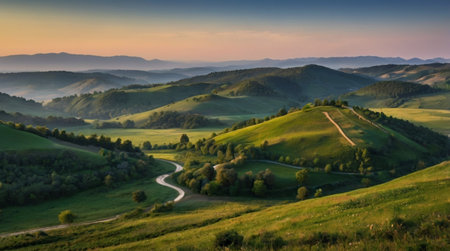 Beautiful summer landscape in the Carpathian Mountains.