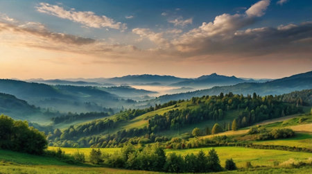 Beautiful summer landscape in the Carpathian mountains. Ukraine, Europe.