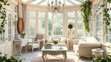 Luxury living room interior in classic style. 3d render