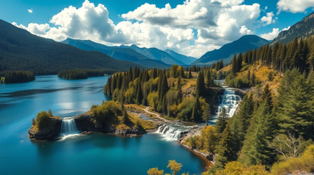 Mountain river in the Altai Republic. Siberia. Russia.の写真素材