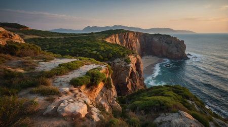 Panoramic view of the cliffs