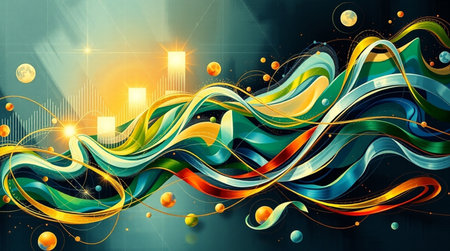 Abstract colorful wave background. Vector illustration. Clip-art file.