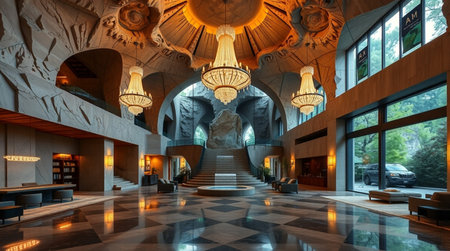 3D CG rendering of Modern architecture. 3D illustration image.の写真素材