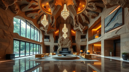 Interior of Chiang Mai Art Museum.の写真素材