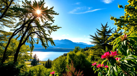 Beautiful view of Lake Tahoe, California, United States.の写真素材