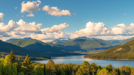 Beautiful mountain lake in the Altai mountains, Siberia, Russia