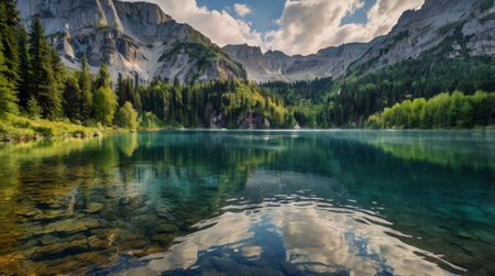 Lake Braies in Dolomites, South Tyrol, Italy